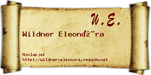 Wildner Eleonóra névjegykártya